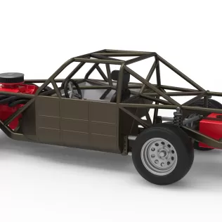 Vintage Dirt Modified stock car Base Version 7 Scale 1:25 - Model thumbnail 11