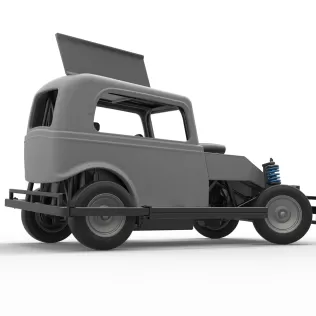 New Zealand Ministock car while turning Scale 1:25 - Model thumbnail 21