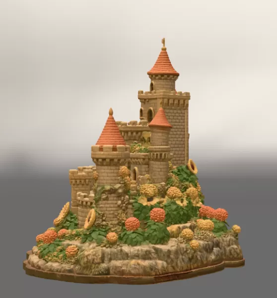 Sunflower Fantasy Castle STL File for 3D Print - Model preview 10