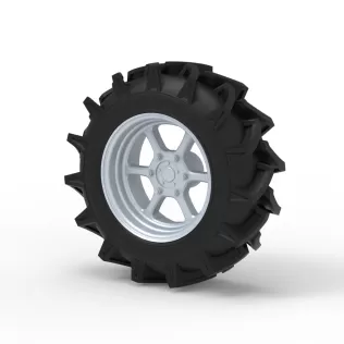 Wheel of Mud truck Scale 1:25 - Model thumbnail 7