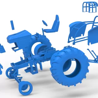 Fun Short Vintage Pulling tractor Scale 1:25 - Model thumbnail 12