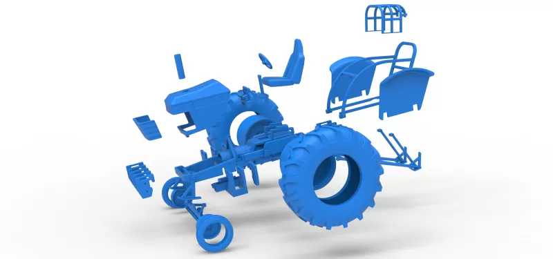 Fun Short Vintage Pulling tractor Scale 1:25 - Model preview 12
