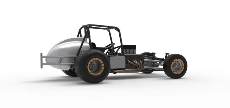 Vintage Dirt Silver Crown Car Base Scale 1:25 - Model preview 21