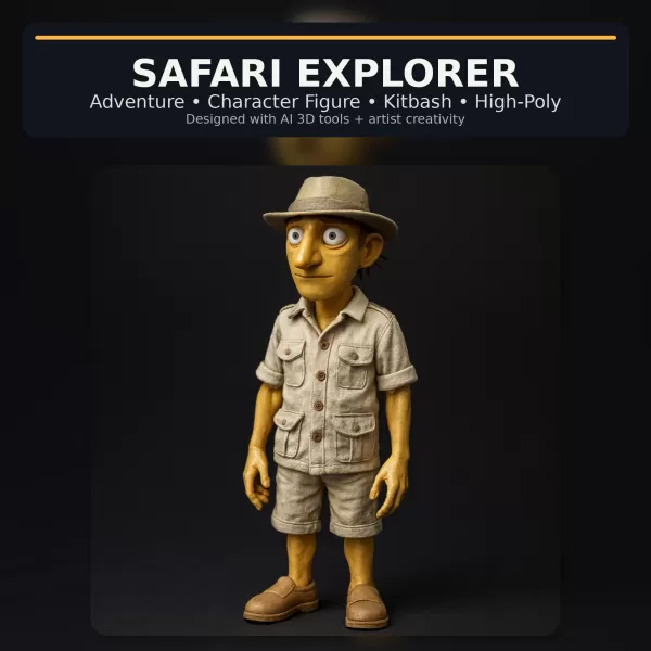 Stylized Character Collection Vol. 01 – Kitbash High-Poly 3D Mod - Model preview 10