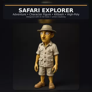 Stylized Character Collection Vol. 01 – Kitbash High-Poly 3D Mod - Model thumbnail 10