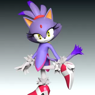Blaze The Cat - Sonic the Hedgehog - Model thumbnail 3