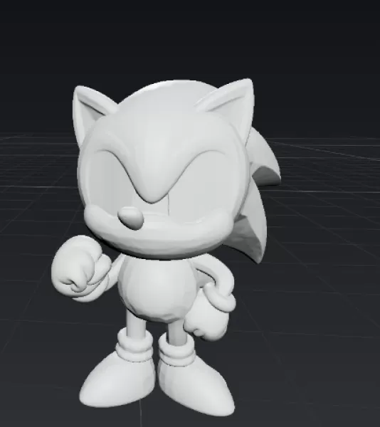 🌀 Sonic Chibi – Modelo 3D del Erizo Más Rápido - Model preview 2