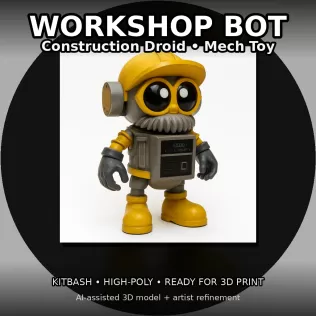 Kitbash Toy Heroes – High-Poly Character Pack (7 Figures) - Model thumbnail 10