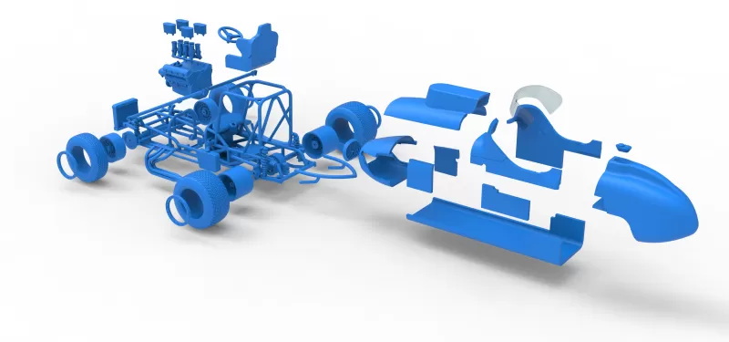 Dirt Silver Crown Champ car Scale 1:25 - Model preview 29