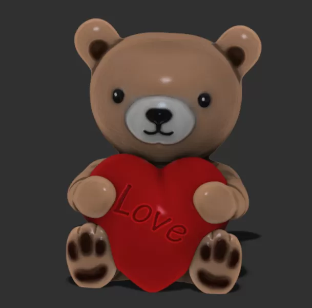 Teddy Bear Heart - Model preview 1