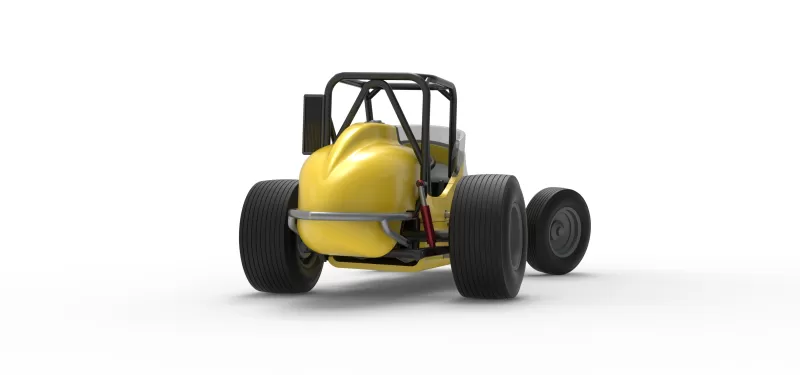 Dirt Silver Crown Champ car while turning Version 2 Scale 1:25 - Model preview 19