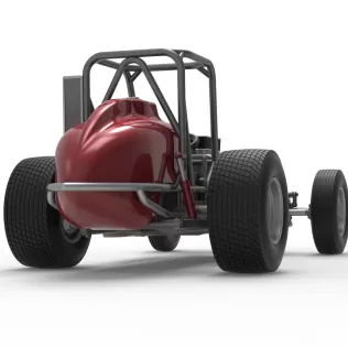 Dirt Silver Crown Champ car Base Version 2 Scale 1:25 - Model thumbnail 19