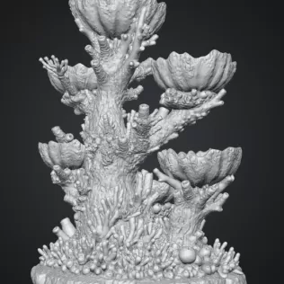 Colorful Coral Reef Tree Organizer STL File for 3D Print - Model thumbnail 16