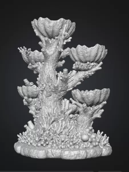 Colorful Coral Reef Tree Organizer STL File for 3D Print - Model preview 16