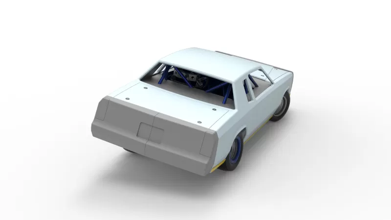 IMCA Stock car while turning Version 2 Scale 1:25 - Model preview 18