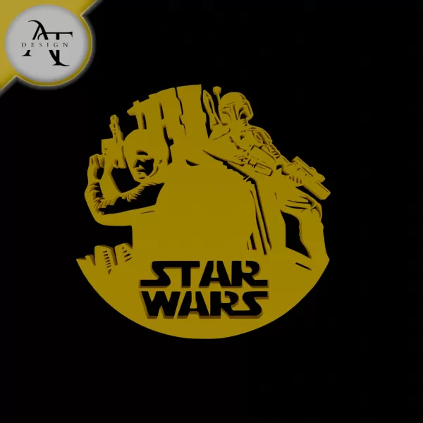 Star Wars - Silhouette - 2D Wall Art Decor - Model preview 1