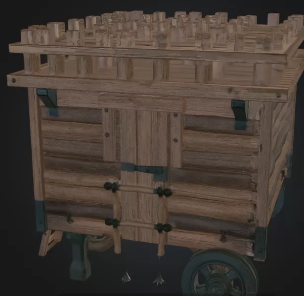 Holzbelagerungsturm - Model preview 1