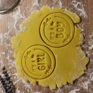 Boy & Girl Cookie / Fondant Cutter, Baby What Will It Be, Baby - Model thumbnail 5