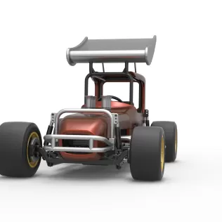 Vintage Winged Supermodified stock car Scale 1:25 - Model thumbnail 6