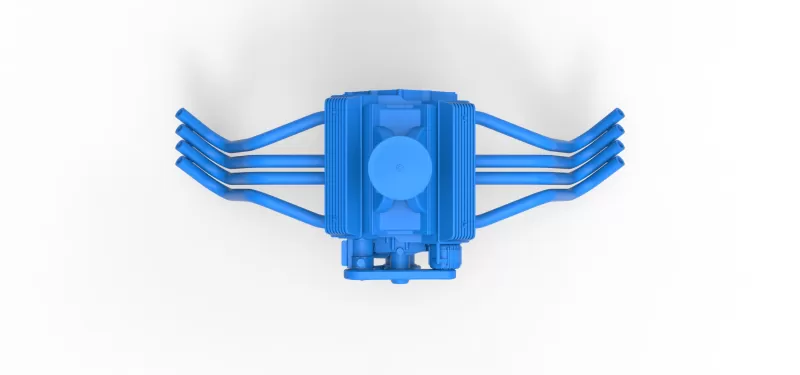 Engine V8 for vintage dragster Version 9 Scale 1:25 - Model preview 7