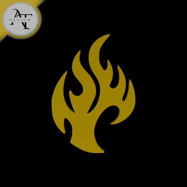 Simple Flame Symbol - 2D Art - Model preview 1
