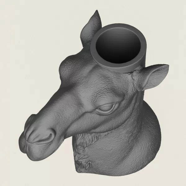 Camel Face Vase Print Ready 3D Model - Model preview 2