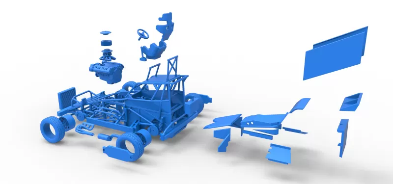 New Zealand Superstock car Version 4 Scale 1:25 - Model preview 29