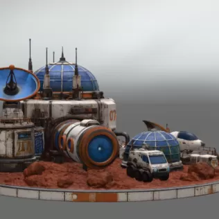 Mars Colony Command Base STL File for 3D Print - Model thumbnail 10