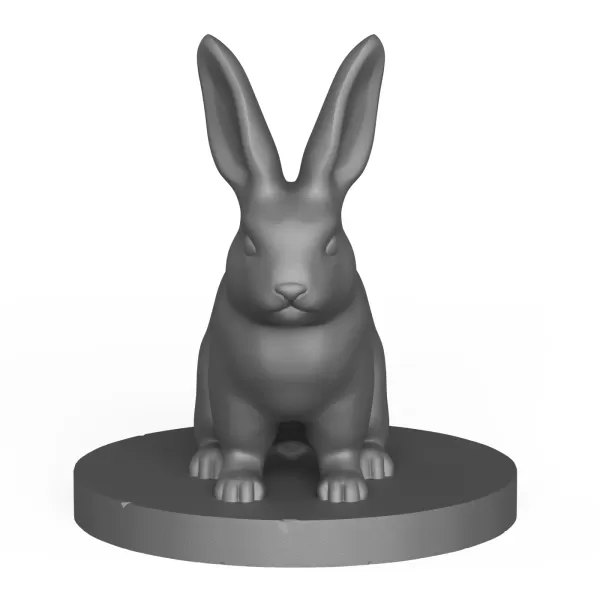 3D Printable Rabbit Statue - Model preview 2
