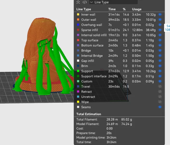 Emmy Rossum 3D Model Print - Model preview 2