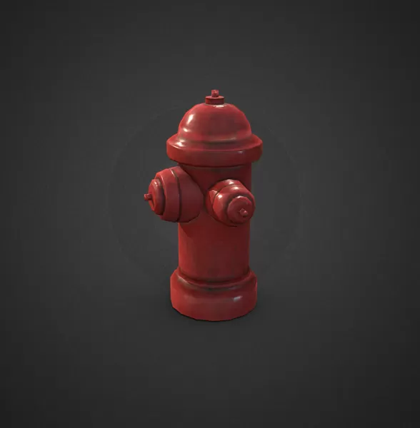 3D Fire Hydrant - Model preview 1