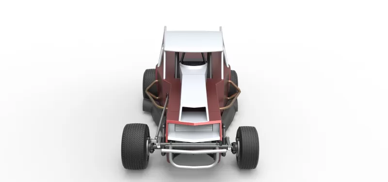 Vintage Dirt Modified stock car Version 5 Scale 1:25 - Model preview 8