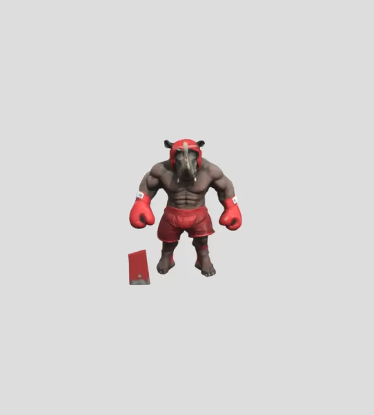 Rhino Boxing Brainrot - Model preview 1