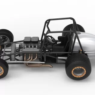 Vintage Dirt Silver Crown Car Base Scale 1:25 - Model thumbnail 10