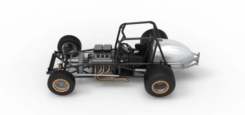 Vintage Dirt Silver Crown Car Base Scale 1:25 - Model preview 10