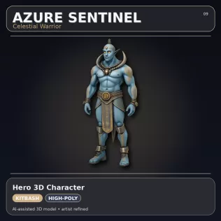 Mythic & Mech Character Collection – High-Poly Kitbash 3D Model - Model thumbnail 18