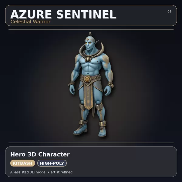 Mythic & Mech Character Collection – High-Poly Kitbash 3D Model - Model preview 18