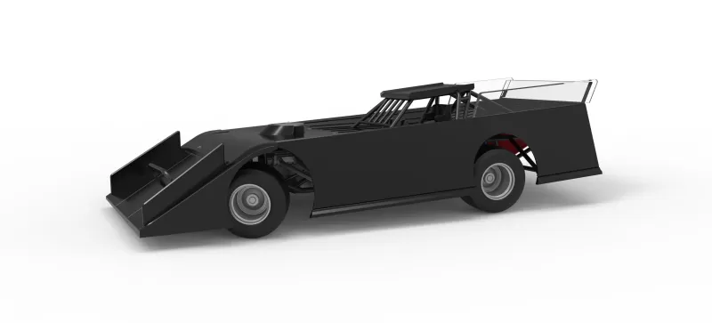 Wedge Dirt Late model while turning Scale 1:25 - Model preview 1