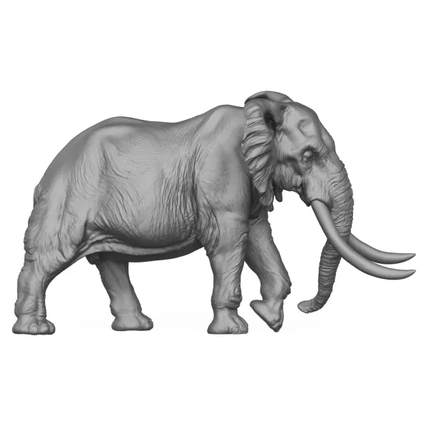 3D Printable Elephant - Model preview 3