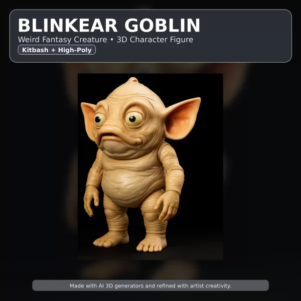 Oddball Creature Set – Fantasy Weirdlings Kitbash High-Poly 3D - Model preview 4