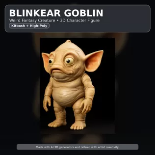 Oddball Creature Set – Fantasy Weirdlings Kitbash High-Poly 3D - Model thumbnail 4