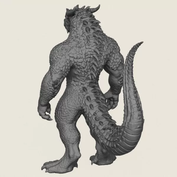 Monster Lizard Print Ready 3D Model - Model preview 5