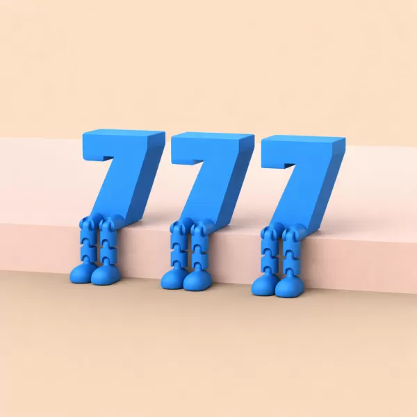 Articulated Number Set | 0–9 Numbers with Moving Legs | for Home - Model preview 7