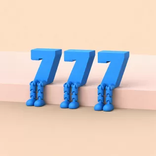 Articulated Number Set | 0–9 Numbers with Moving Legs | for Home - Model thumbnail 7