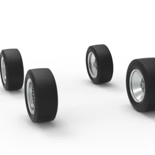 Wheel Set of Three Quarter Midget Scale 1:25 - Model thumbnail 9