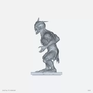 Horned Goblin Warrior - STL - Model thumbnail 3