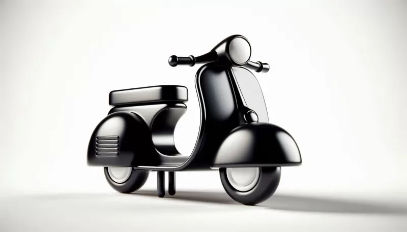Retro Vespa Scooter Toy Bike Miniature Decorative Model - Model preview 1