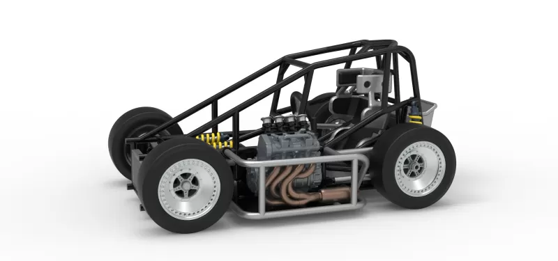 Three Quarter Midget Base Scale 1:25 - Model preview 1