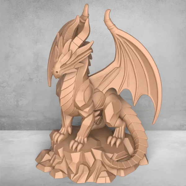 Ancient Dragon Statue - Model preview 5