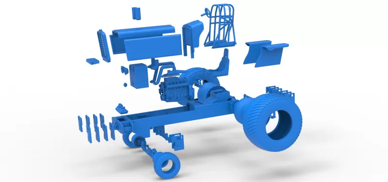 Pro Stock Pulling Tractor Version 5 Scale 1:25 - Model preview 29